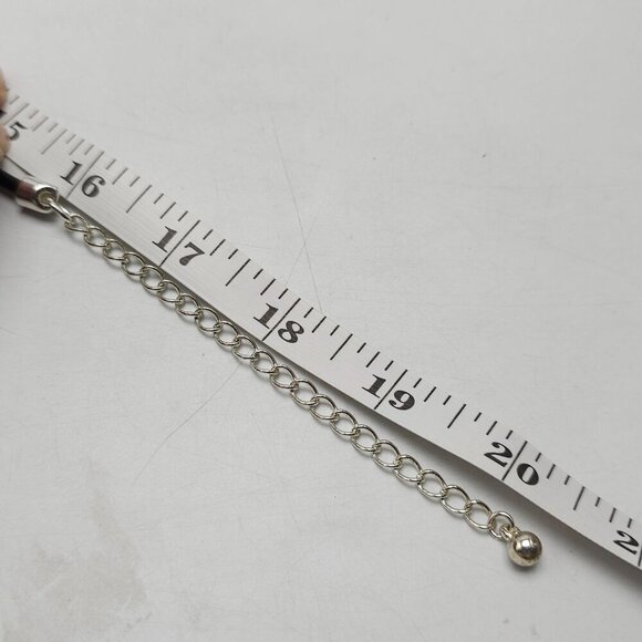 Chico's Black Embossed Pendant Necklace With Textured Circular Design - Picture 5 of 5